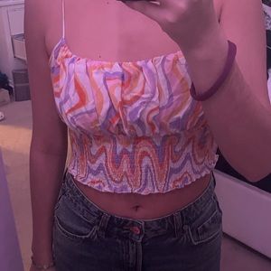 Pacsun funky patterned tank top